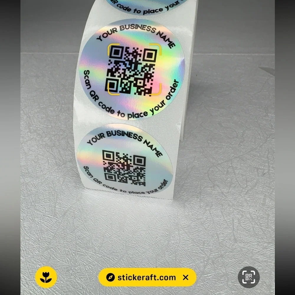 Custom QR code- Round sticker for your Business Stickers- custom 2 inch sticker